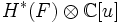 H^*(F)\otimes\mathbb{C}[u]