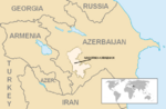 The location of Nagorno-Karabakh.