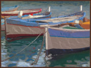 Five Fishing Boats, Nice (?) by Jacob Collins
