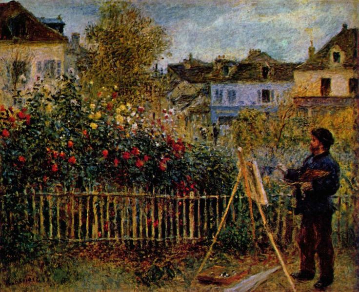 Renoir Monet pintando en su jardín de Argenteuil.jpg