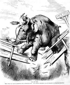 1877 Thomas Nast drawing of the Republican elephant