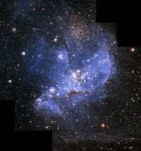 The open cluster NGC 346 located in the Small Magellanic Cloud
